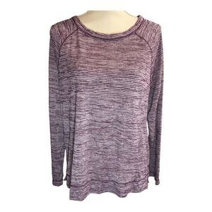 Loft Outlet Lounge Womens M Purple Heathered Top Long Sleeve Casual Light Weight